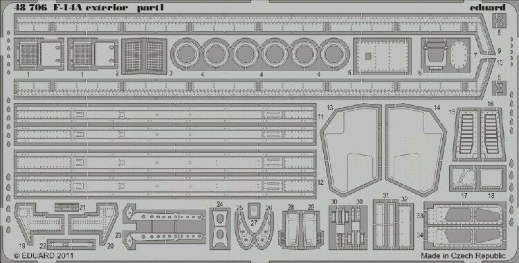 

Фототравление Eduard 48706 F-14A exterior