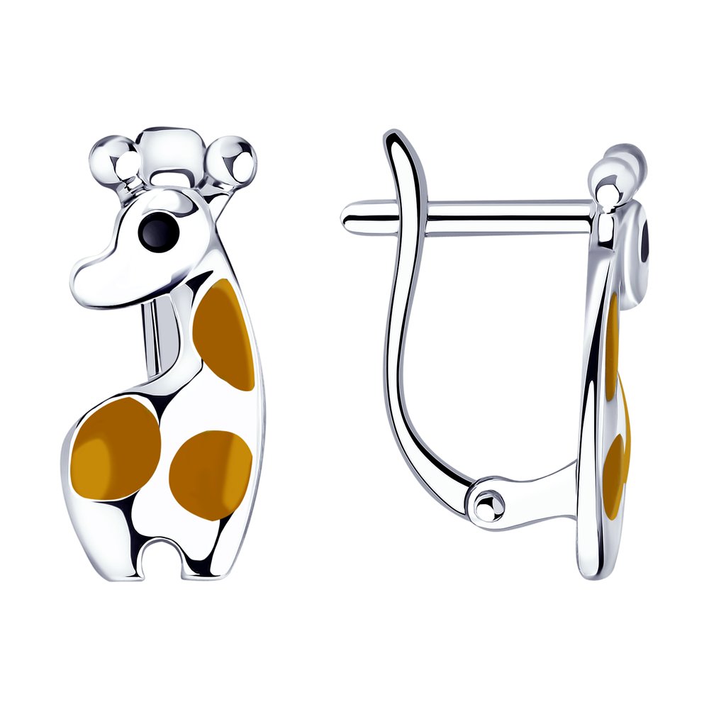 

Серьги из серебра SOKOLOV 94023504, эмаль, 94023504