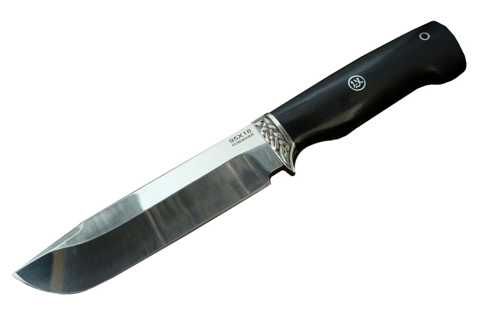 

Нож Lemax Боец (95х18, мельхиор, граб)