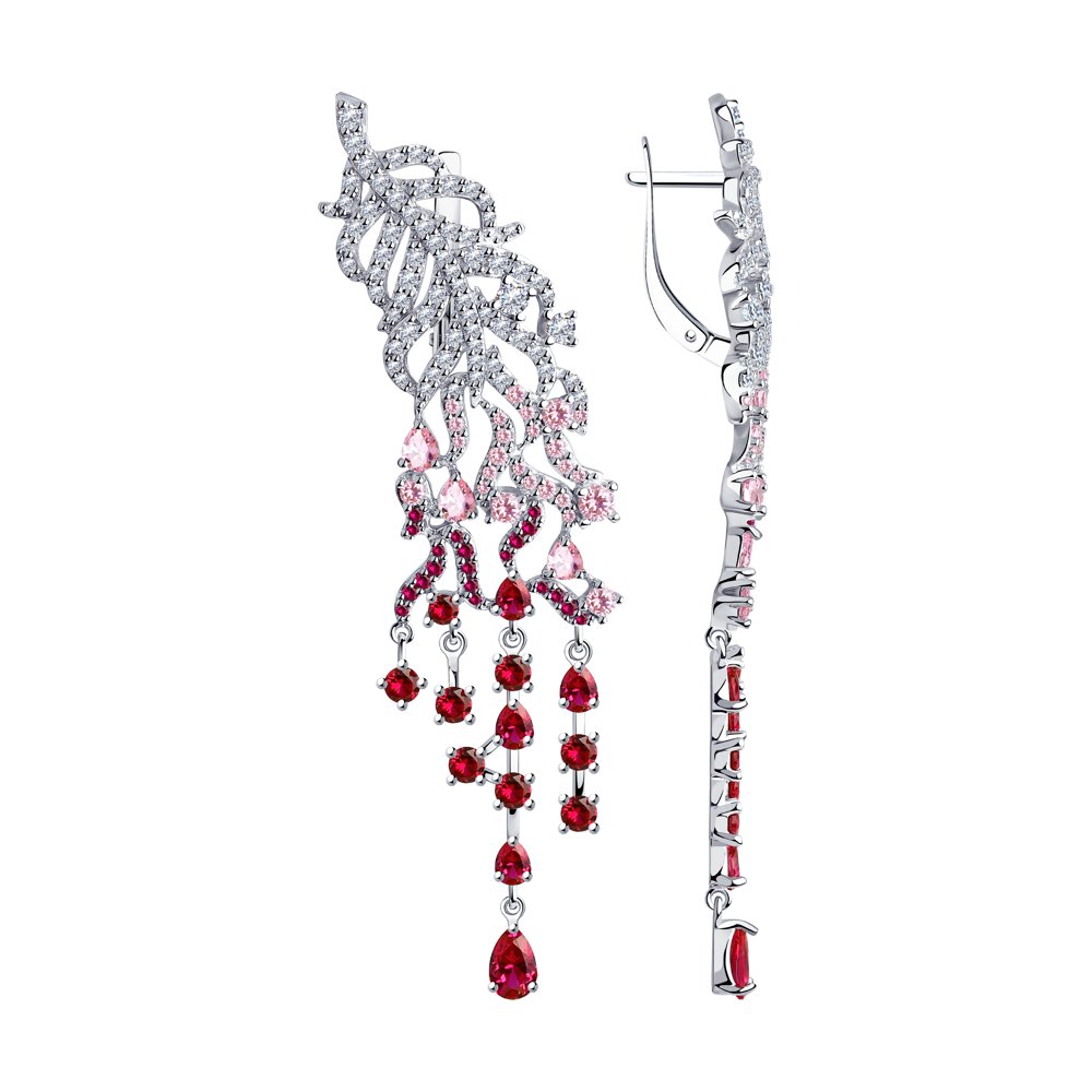 

Серьги женские из серебра SOKOLOV 94024021, корунд/фианит, 94024021