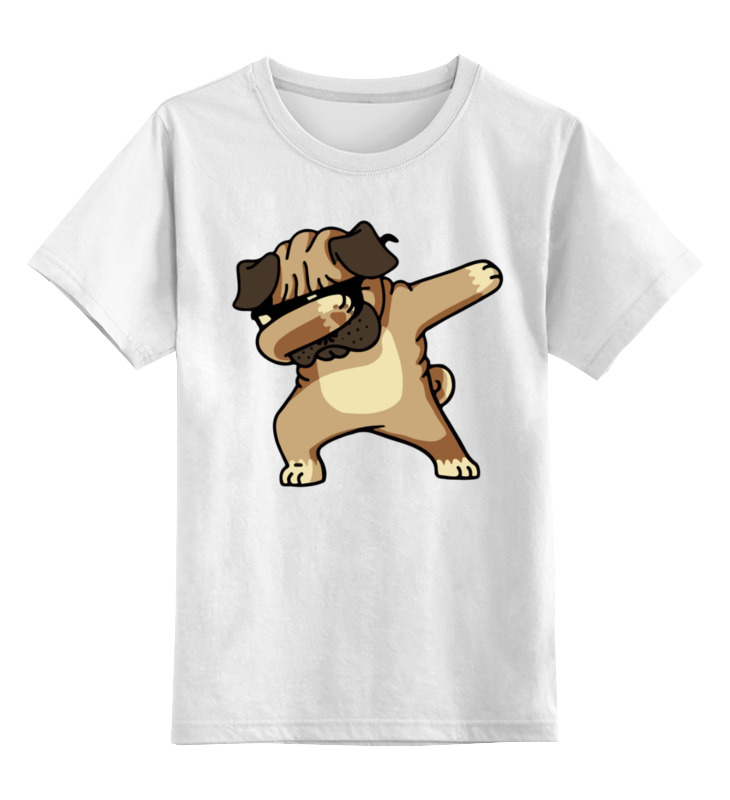 Детская футболка классическая унисекс Printio Бульдог танцует дэб