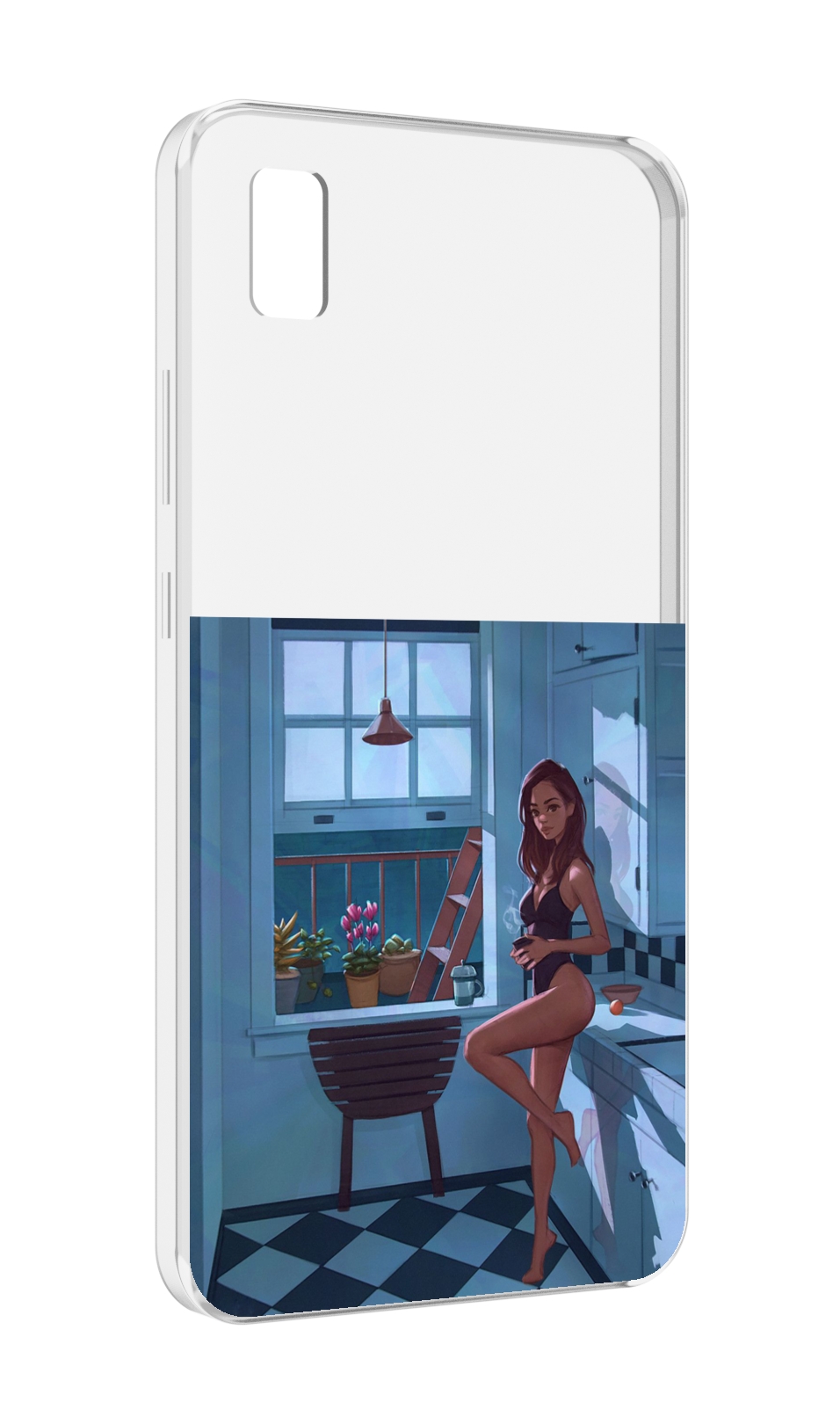 

Чехол MyPads девушка-на-кухне для ZTE BLADE L210, Прозрачный, Tocco