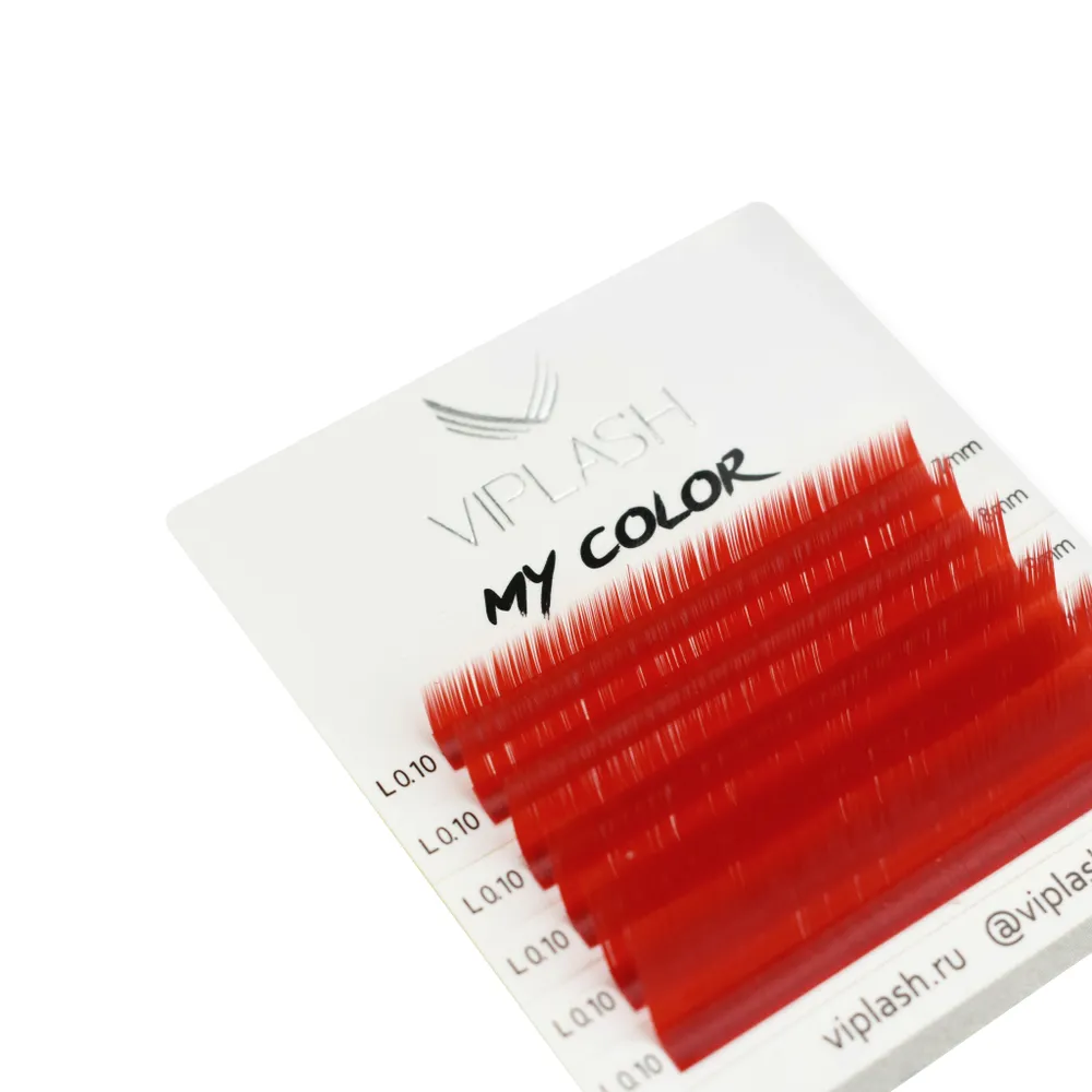 

Ресницы красные My color MINI L 0.07 микс 7-12 мм 6 линий