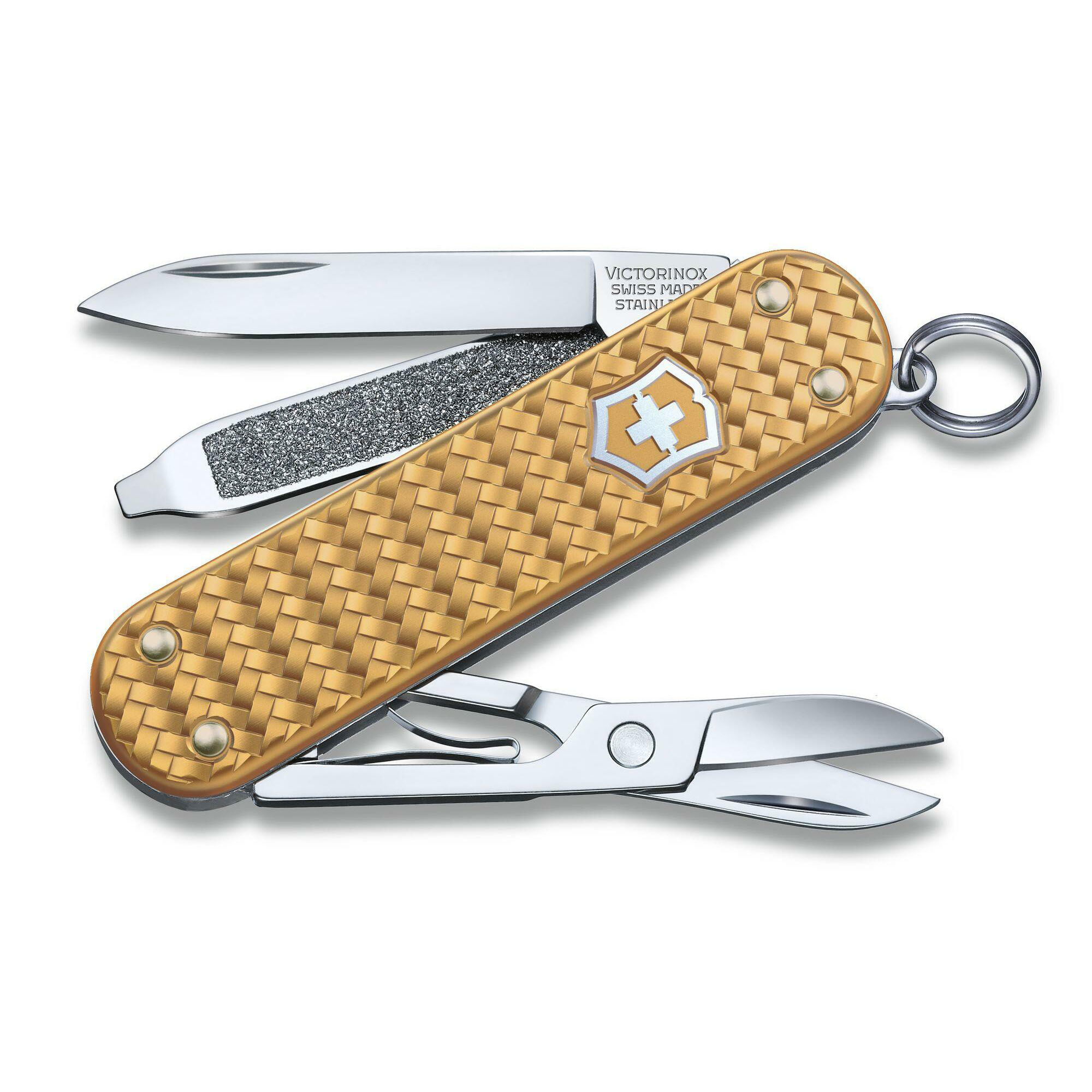 

Складной нож Victorinox Classic Precious Alox, функций 5, 58мм, золотистый , коробка подар, Золотистый;серебристый, Classic Precious Alox