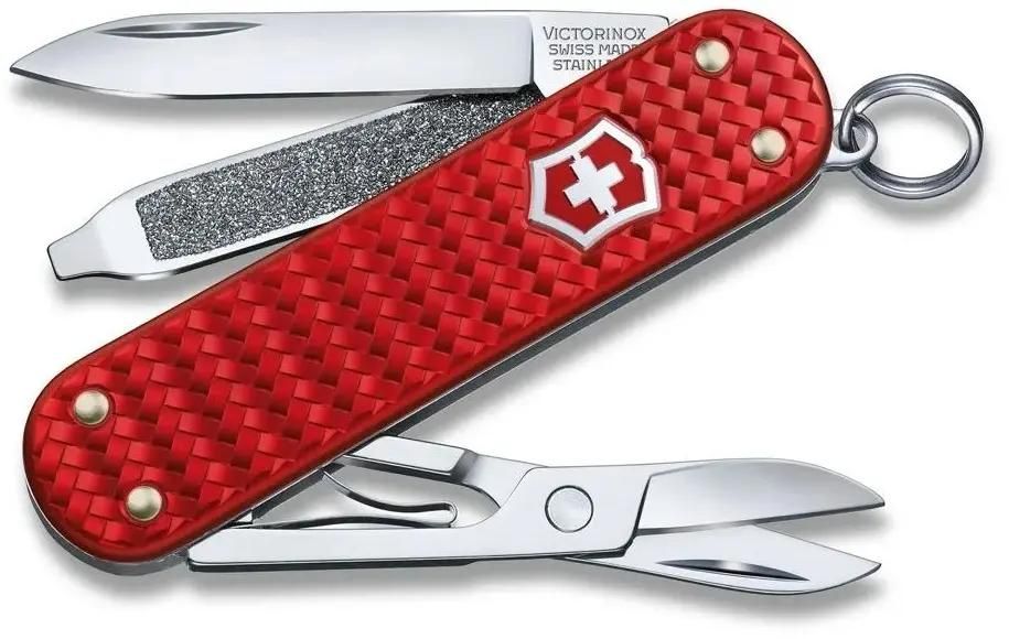 

Складной нож Victorinox Classic Precious Alox, функций 5, 58мм, красный , коробка подарочн, Красный;серебристый, Classic Precious Alox