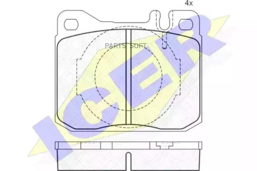 

Комплект тормозных колодок ICER 180324