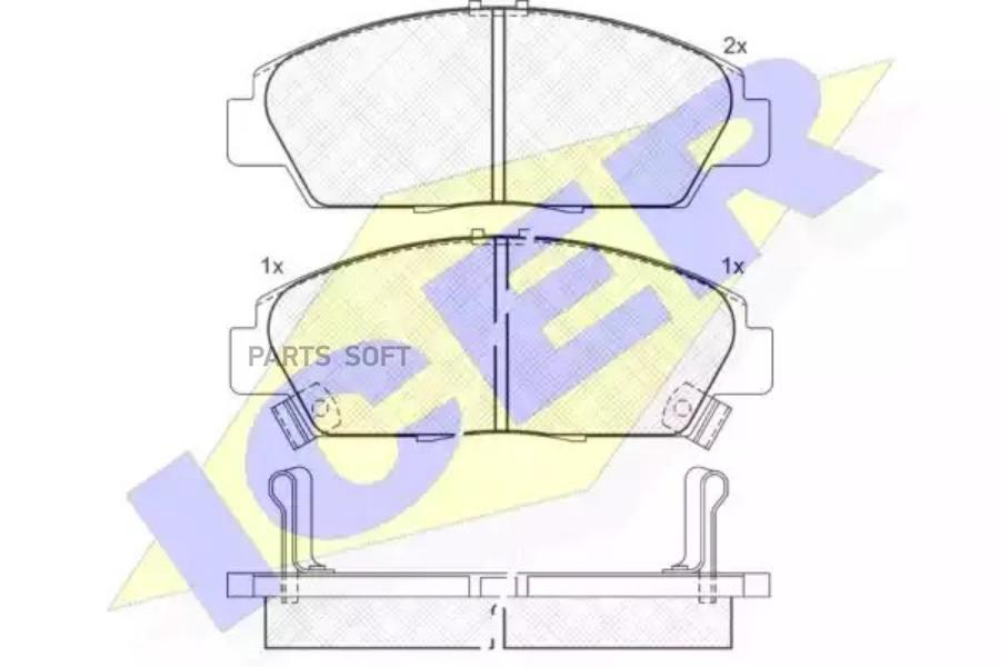 Комплект тормозных колодок ICER 181020
