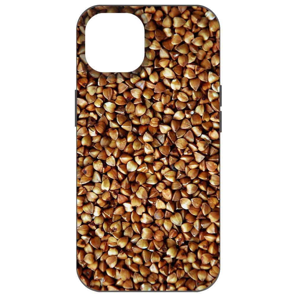 

Чехол-накладка Krutoff Soft Case Гречка для iPhone 14, Черный