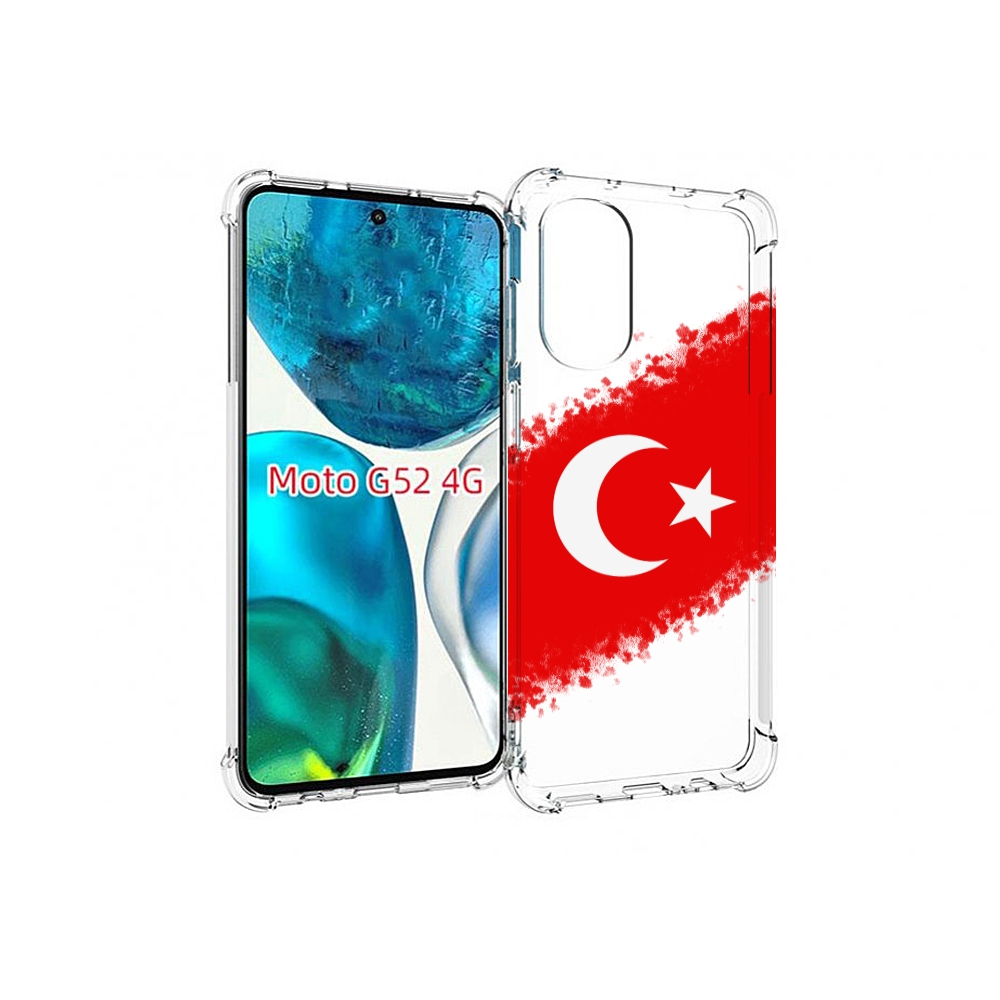 

Чехол MyPads флаг Турции для Motorola Moto G82 / Moto G52, Прозрачный, Tocco