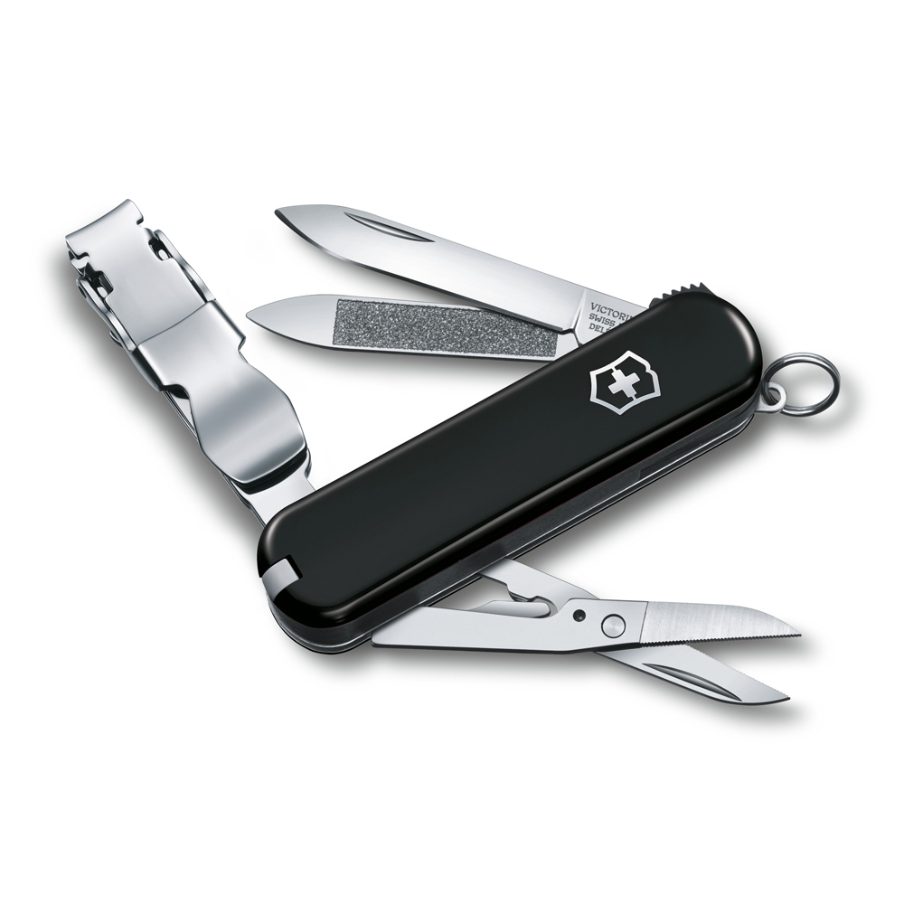 

Складной нож Victorinox Nail Clip 580, функций 8, 65мм, черный 0.6463.3, Черный;серебристый, Nail Clip 580