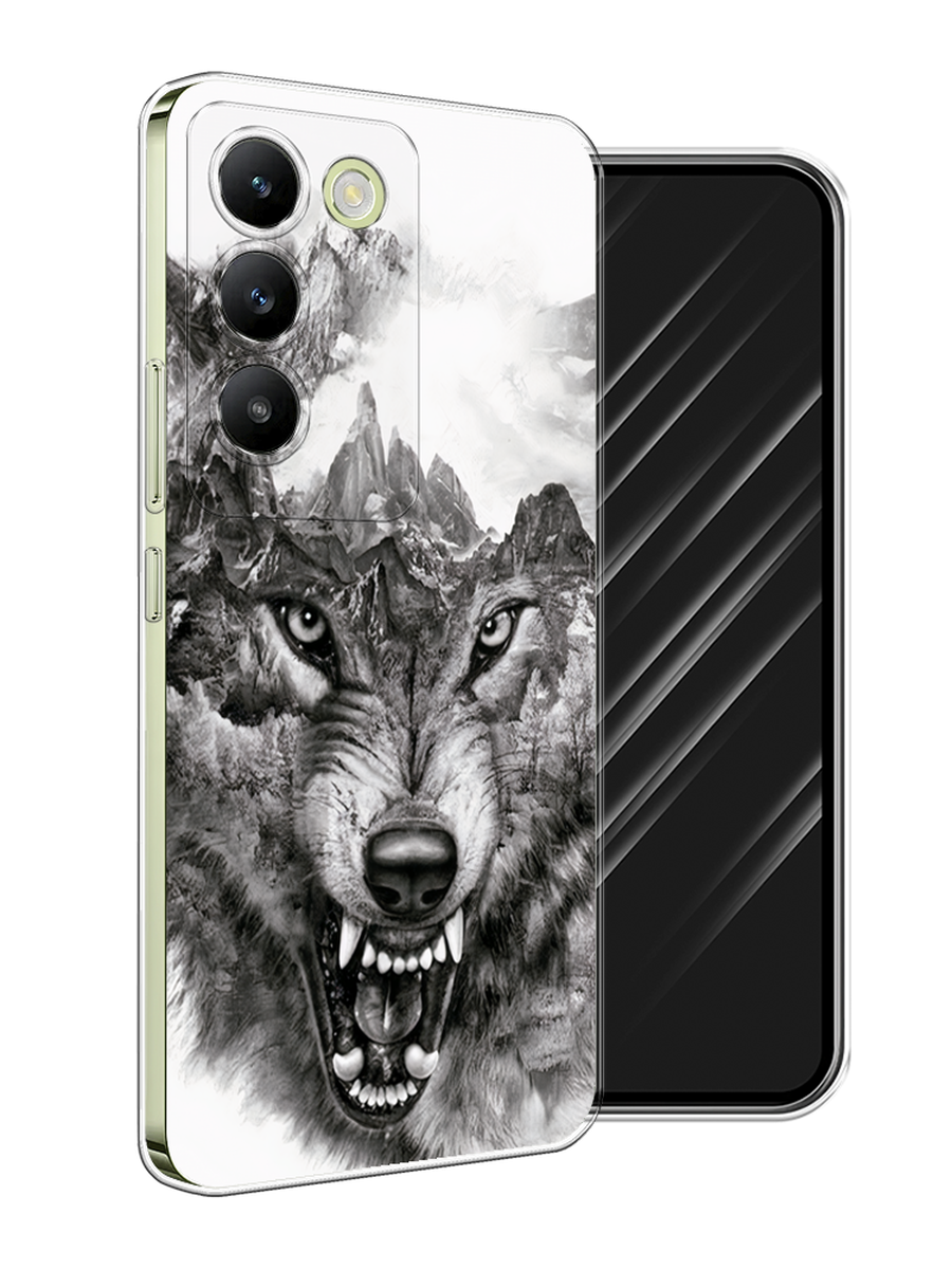 

Чехол Awog на Vivo V30 Lite 4G/Y100 4G/T3 5G/V30 SE 5G "Волк в горах", Серый;белый;бежевый, 2610950-1