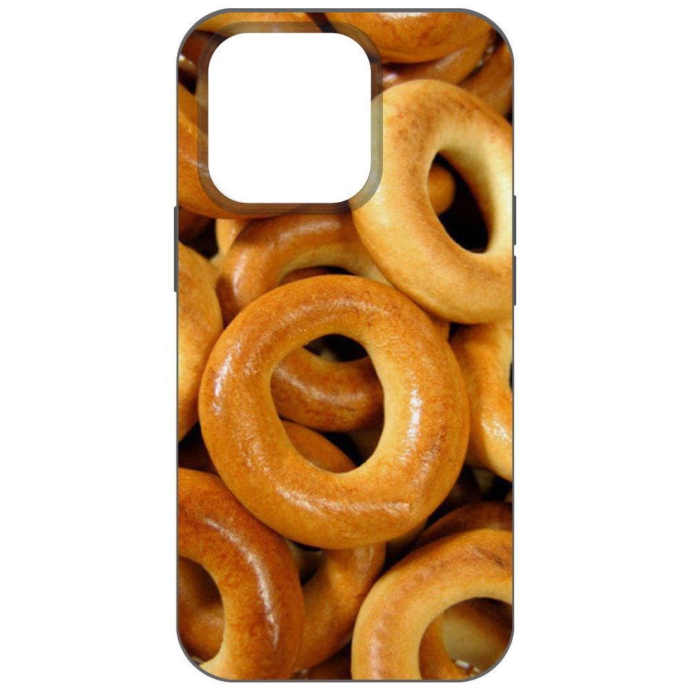 

Чехол-накладка Krutoff Soft Case Сушки для iPhone 14 Pro, Черный
