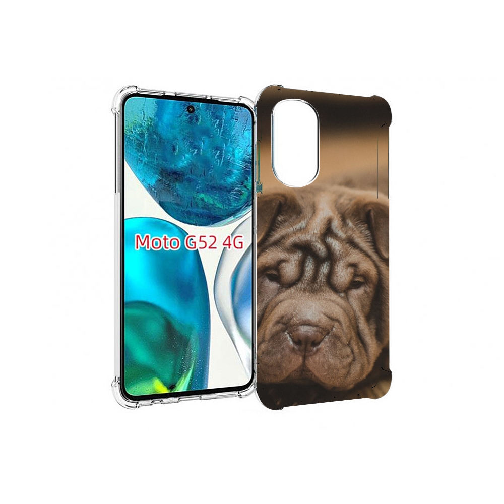 

Чехол MyPads шарпеи для Motorola Moto G82 / Moto G52, Прозрачный, Tocco