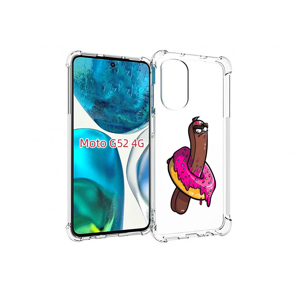 

Чехол MyPads эклер в пончике для Motorola Moto G82 / Moto G52, Прозрачный, Tocco