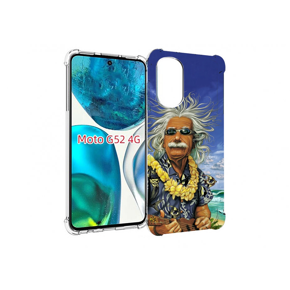 

Чехол MyPads энштейн на отдыхе для Motorola Moto G82 / Moto G52, Прозрачный, Tocco