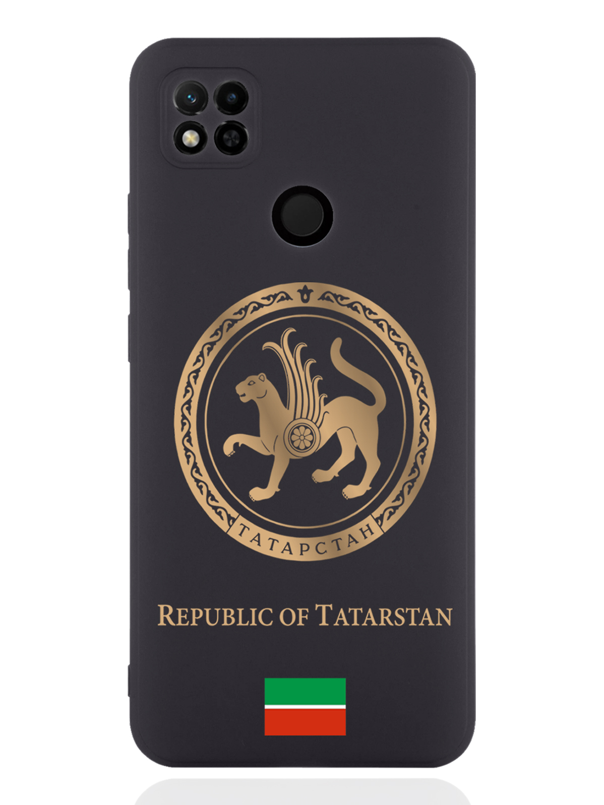

Чехол SignumCase для Xiaomi Redmi 10A Золотой Герб Татарстана черный, Золотистый;черный