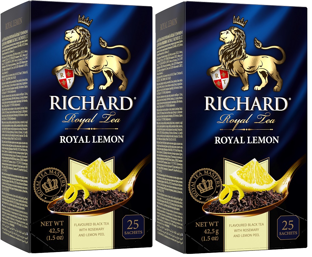 

Чай черный Richard Royal Lemon, 2 уп х 25 пакетиков