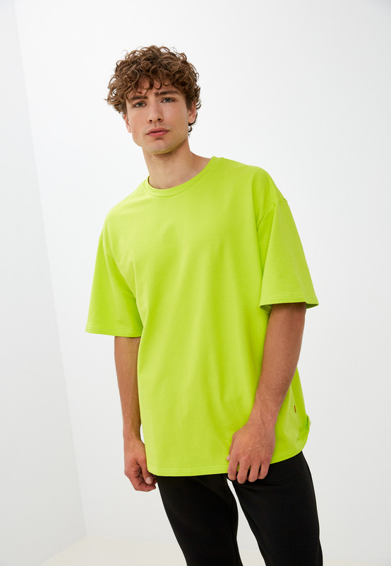 

Футболка мужская ZAVI oversize черная 42-44 RU, Зеленый, oversize
