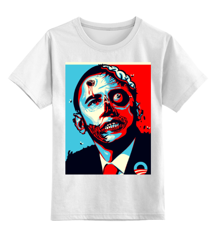 

Детская футболка классическая Printio Обама, р. 164, Белый, 0000000660674