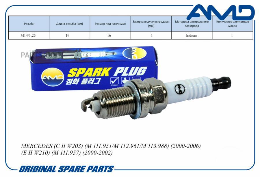 Свеча зажигания A0031599703IFR6D10AMD.PL165 AMD 1шт