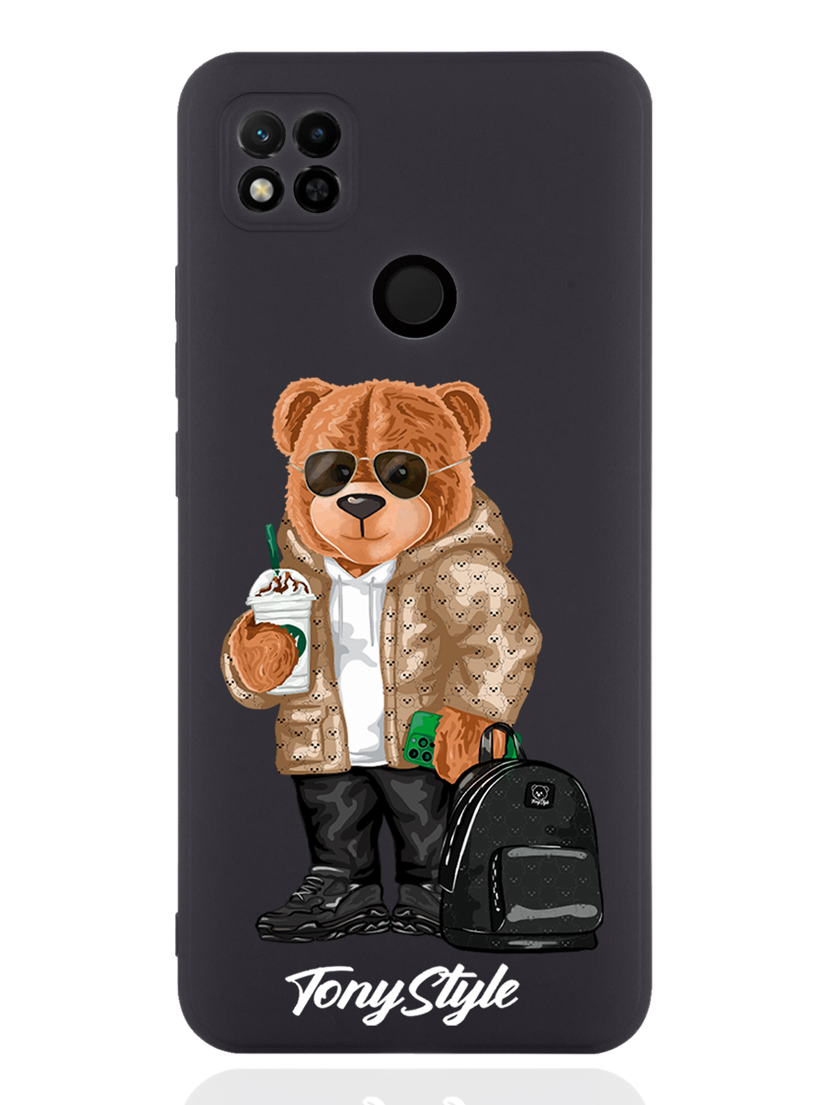 

Чехол Tony Style для Xiaomi Redmi 10A Tony Style в очках черный, Коричневый;черный;белый