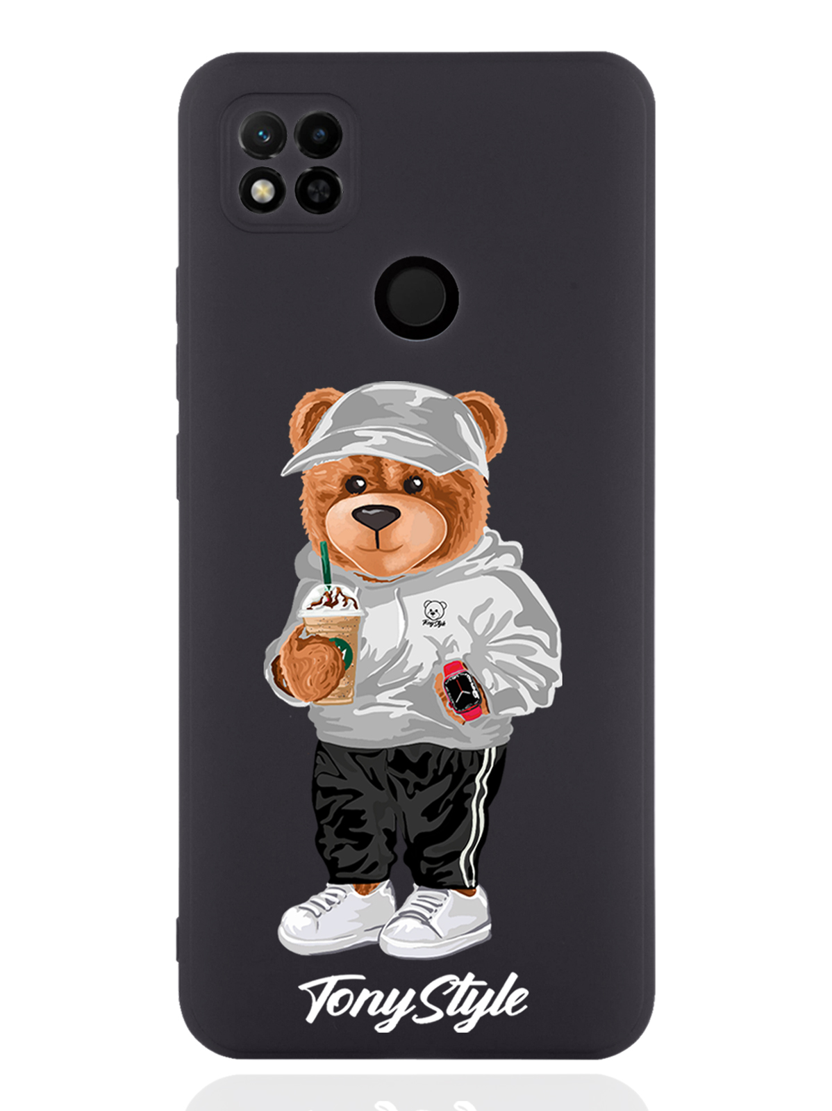 

Чехол Tony Style для Xiaomi Redmi 10A Tony Style с кофе черный, Серый;белый;черный