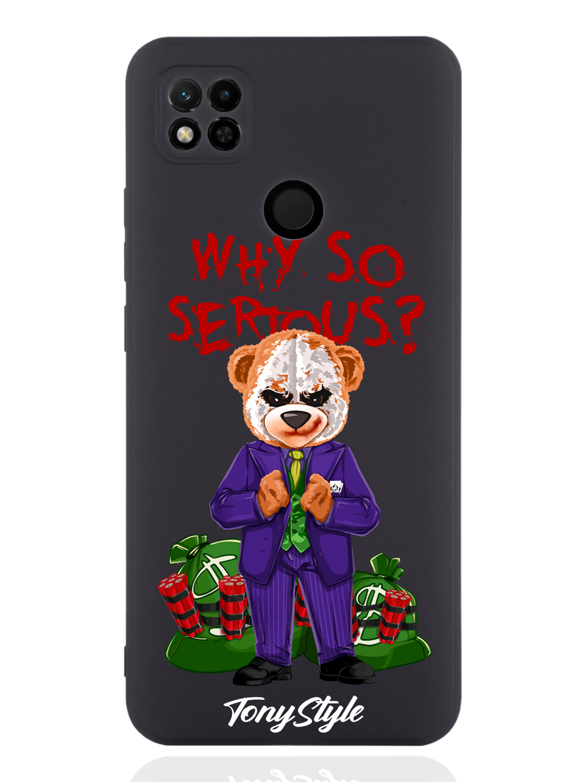 Чехол Tony Style для Xiaomi Redmi 10A Tony Style Джокер Joker Why so serious черный