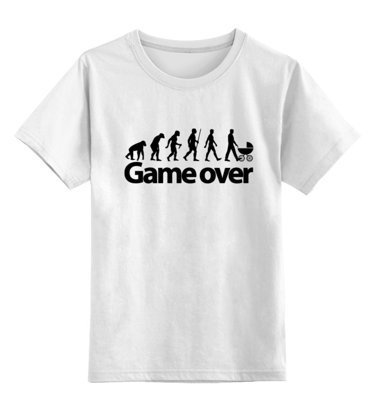 

Детская футболка классическая Printio Game over, р. 164, Белый, 0000000661466