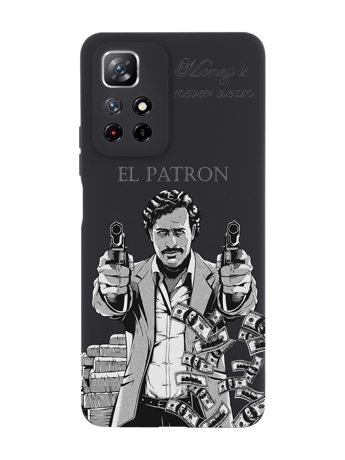 фото Чехол musthavecase для xiaomi redmi note 11 el patron pablo escobar пабло эскобар черный