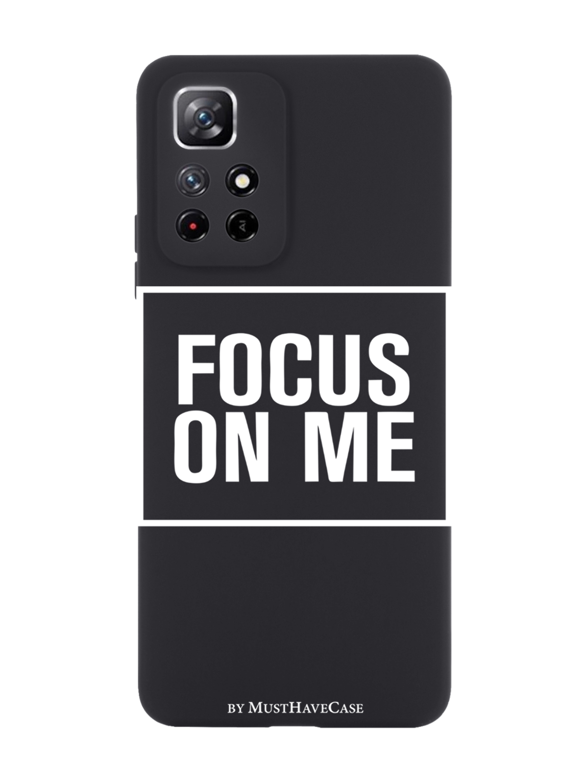 

Чехол MustHaveCase для Xiaomi Redmi Note 11 Focus on me черный, Черный;белый