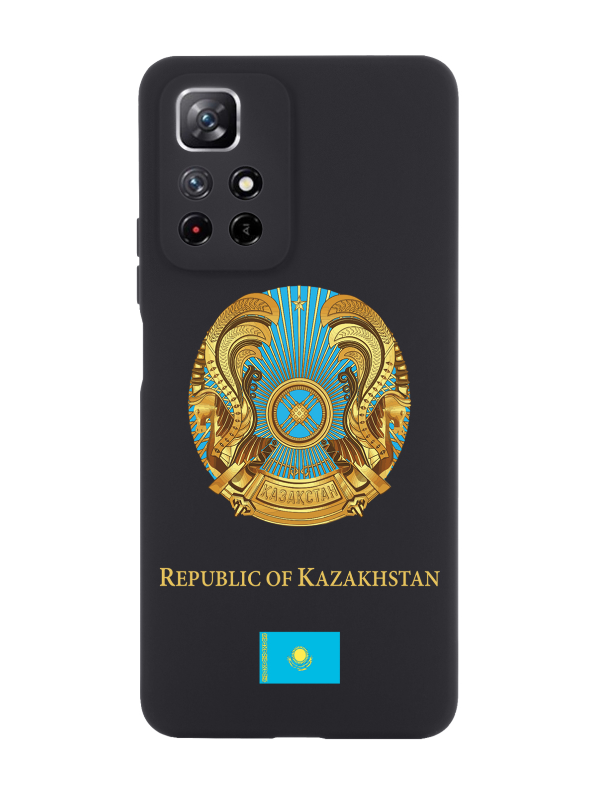 

Чехол SignumCase для Xiaomi Redmi Note 11 Герб Казахстана черный, Разноцветный