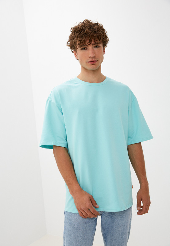 

Футболка мужская ZAVI oversize голубая 54-56 RU, Голубой, oversize