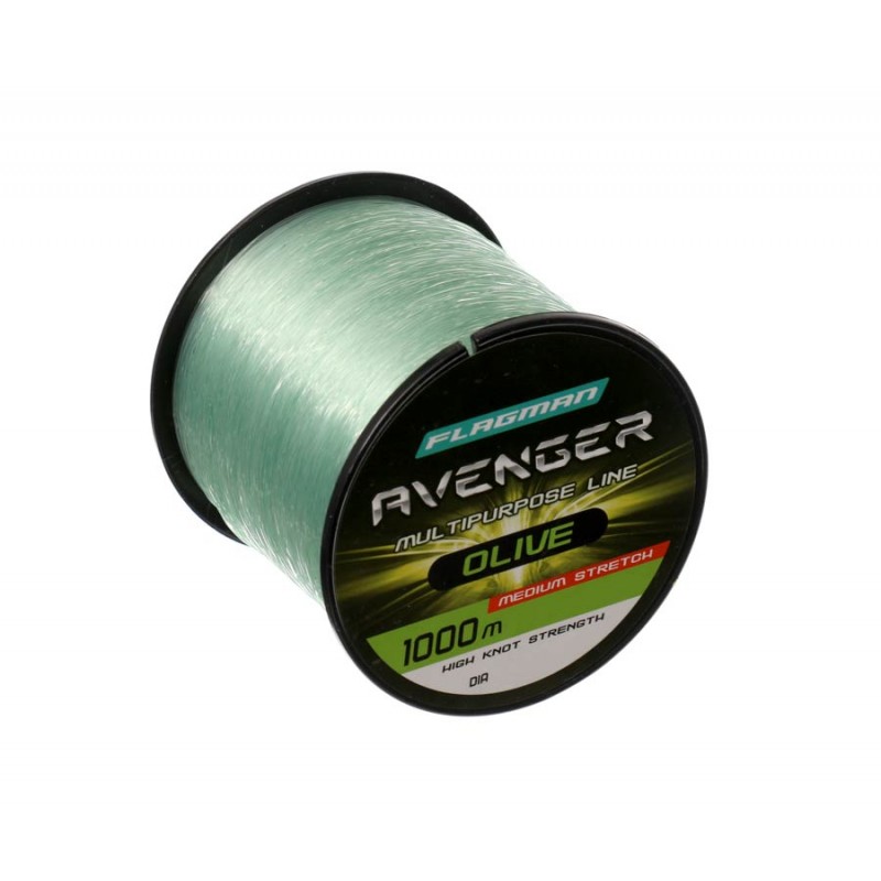 Леска FLAGMAN Avenger Olive Line 1500м 025мм 68кг15lb 374₽