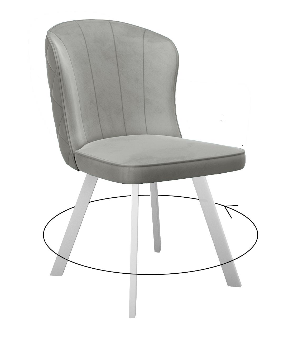 

Стул DikLine 219 поворотный B22 GREY велюр 49x59x88 см 2 шт, 219