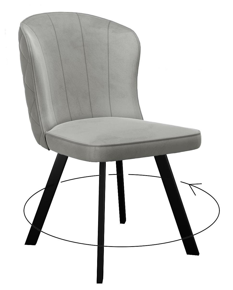 

Стул DikLine 219 поворотный B22 GREY велюр 49x59x88 см 2 шт, 219