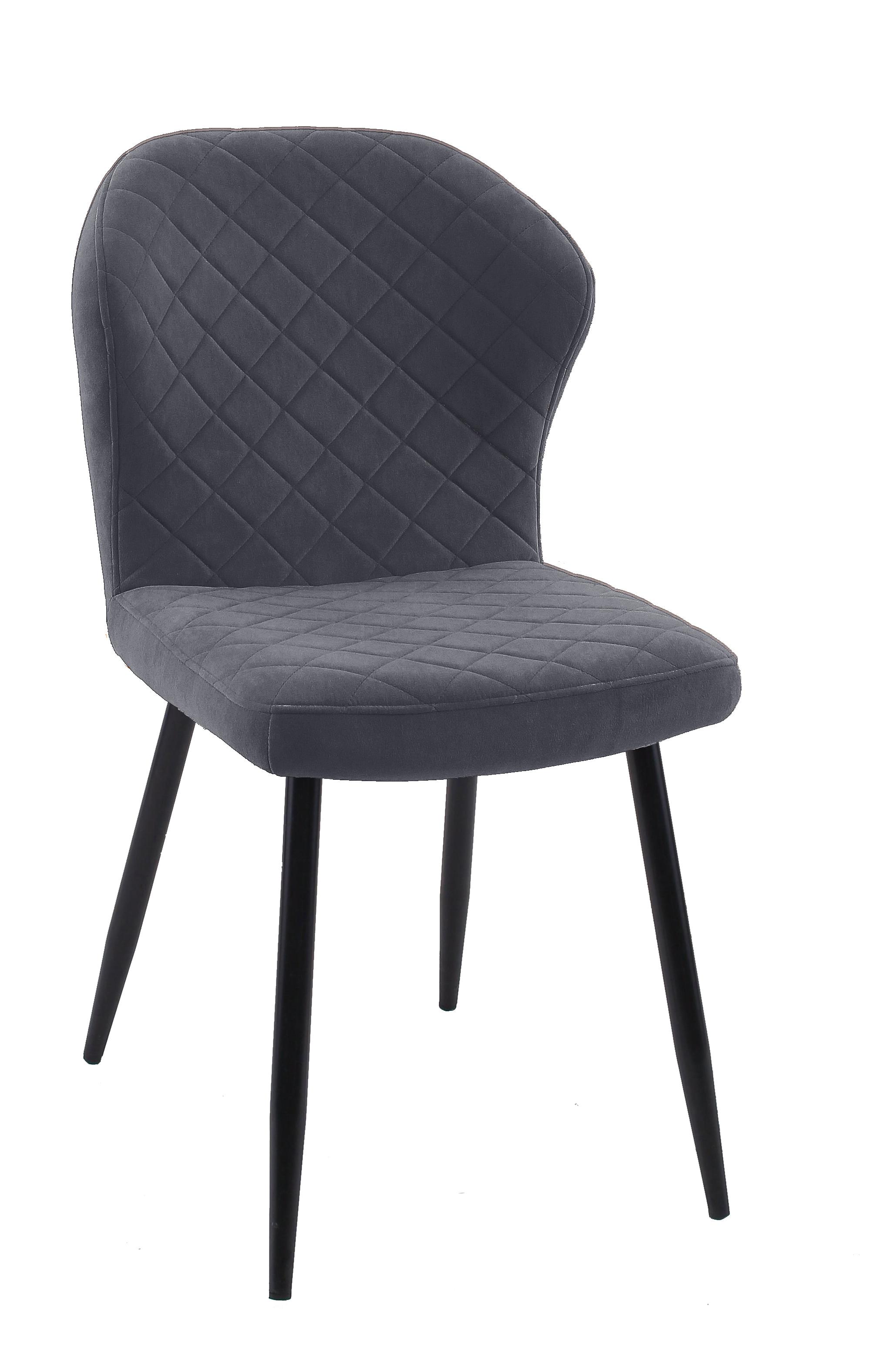 

Стул DikLine 239М B28 ANTRACITE черные велюр 48x62x88 см (2 шт), 239М