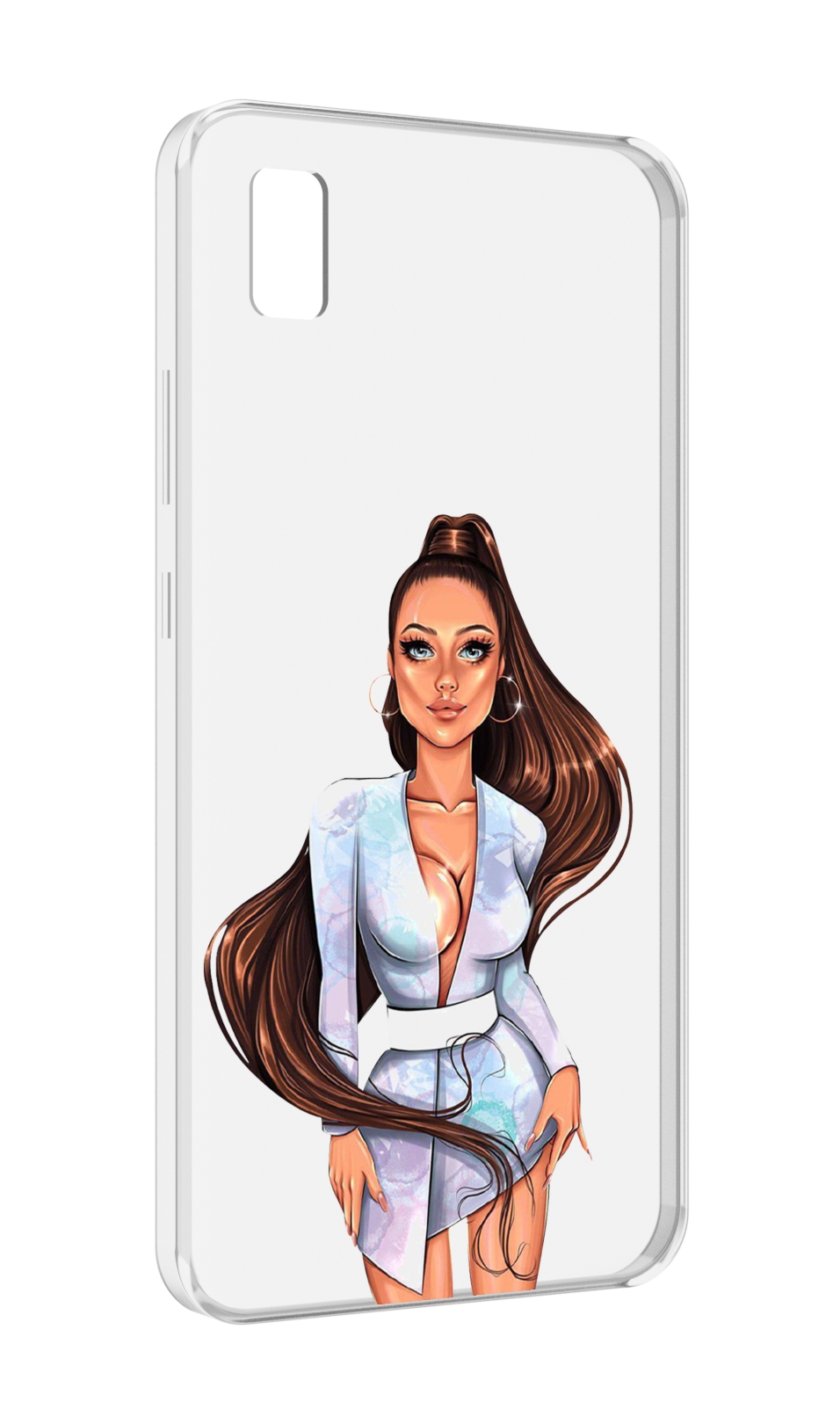 

Чехол MyPads девушка-с-очень-длинными-волосами женский для ZTE BLADE L210, Прозрачный, Tocco