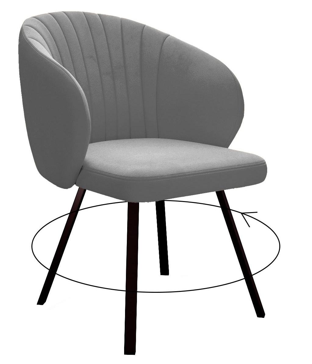 

Стул DikLine 258 поворотный серый велюр 55x55x79 2 шт, 258 поворотный, Z28