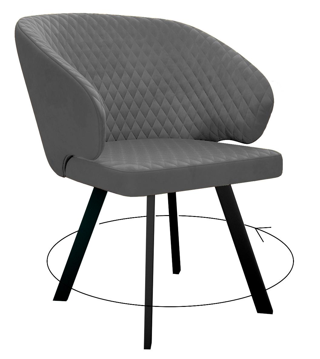 

Стул DIKLINE DikLine 265 поворотный серый велюр 60x60x82 2 шт., 265 поворотный, Z28