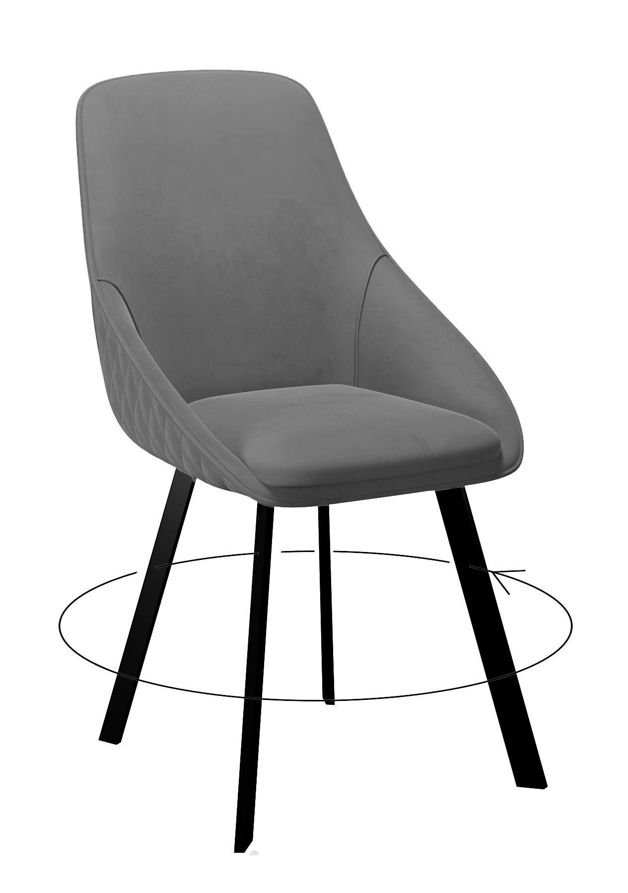 

Стул DIKLINE DikLine 246 поворотный серый велюр 52x52x92 2 шт., 246 поворотный, Z28