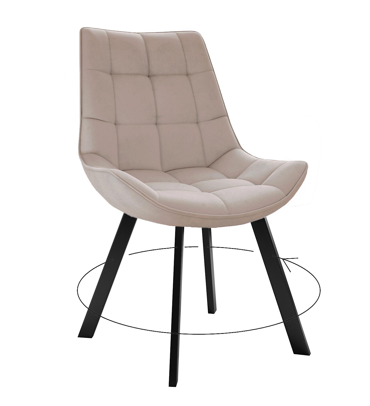 

Стул DikLine 263 поворотный BEIGE 57x57x87 велюр 2 шт., 263 поворотный, B03