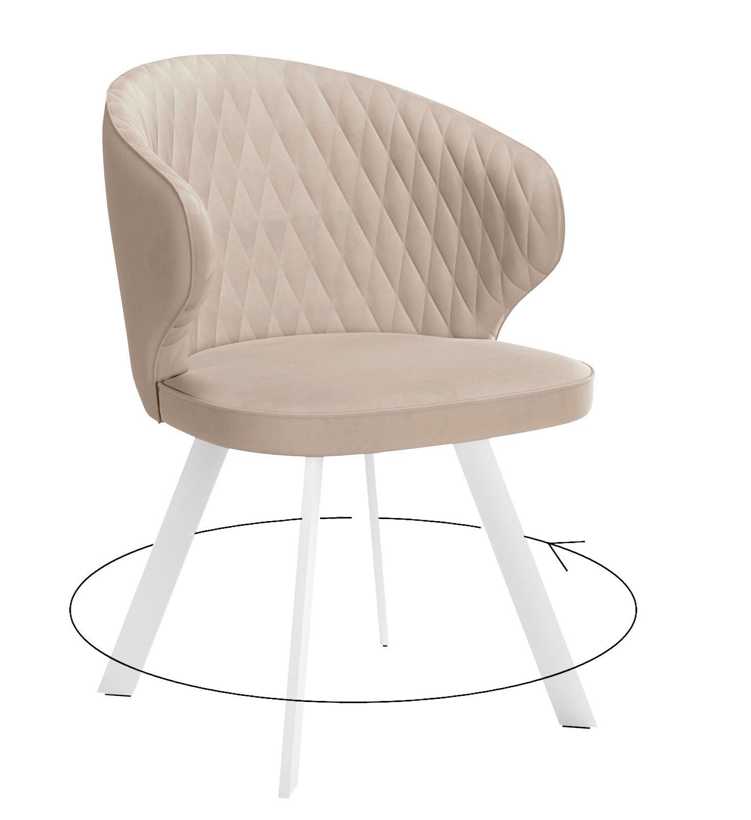 

Стул DikLine 249 поворотный BEIGE 53x53x82 велюр 2 шт., 249 поворотный, B03