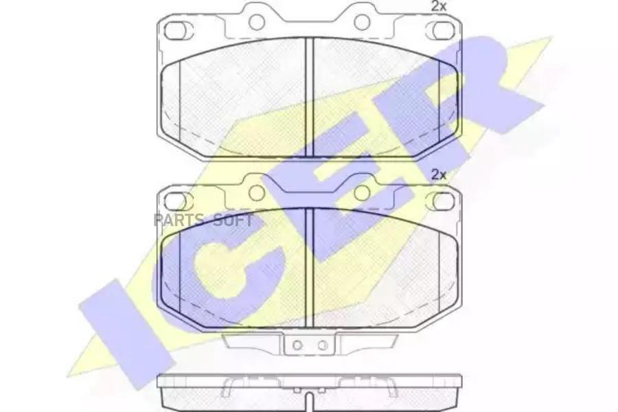 

Колодки торм.пер. NISSAN 300ZX 3.0 90-95, SUBARU IMPREZA 2/0-2/5 00-> ICER