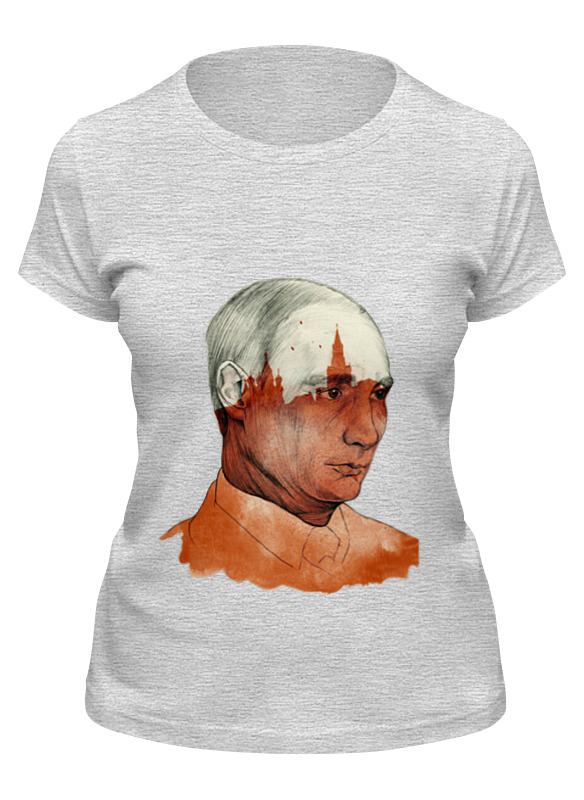 

Футболка женская Printio Путин серая M, Путин