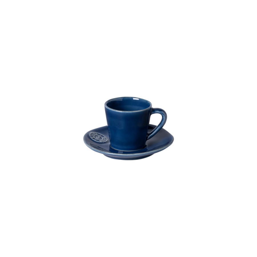 Чашка с блюдцем COSTA NOVA, 70 мл, керамическая, синяя
