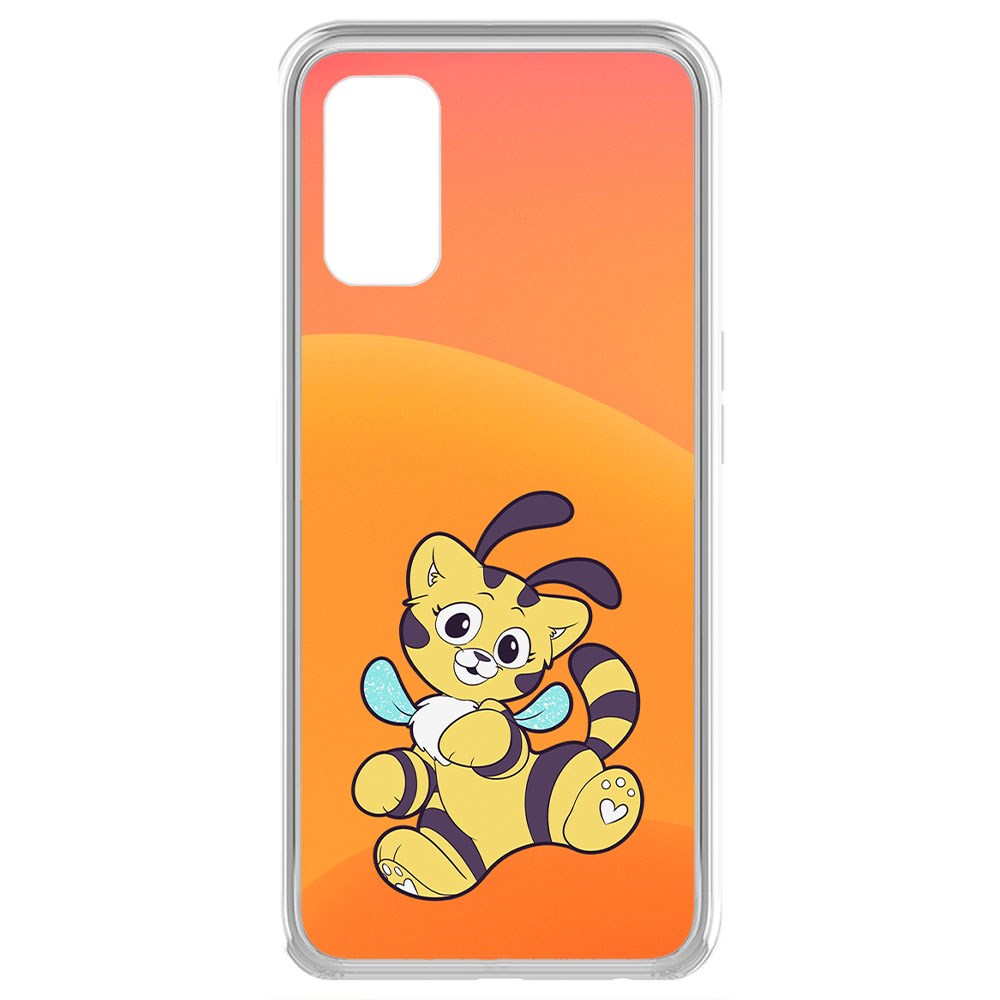 

Чехол-накладка Krutoff Clear Case Хаги Ваги - Кошка-Пчёлка для Realme 7 Pro