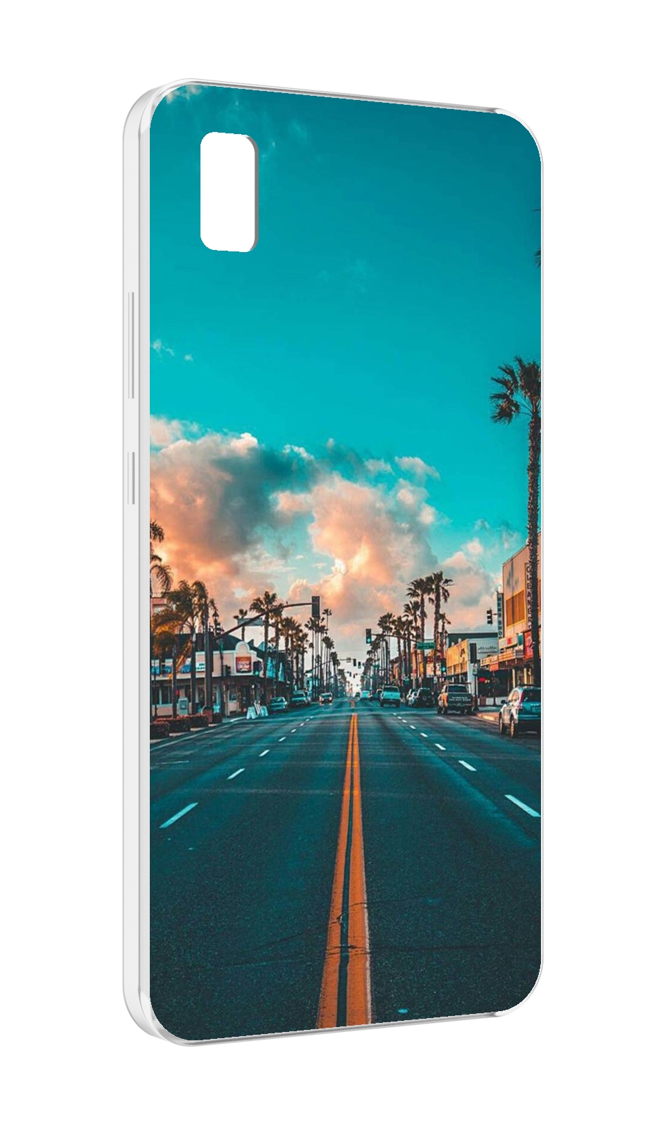 

Чехол MyPads дорога-в-лос-анджелес для ZTE BLADE L210, Прозрачный, Tocco