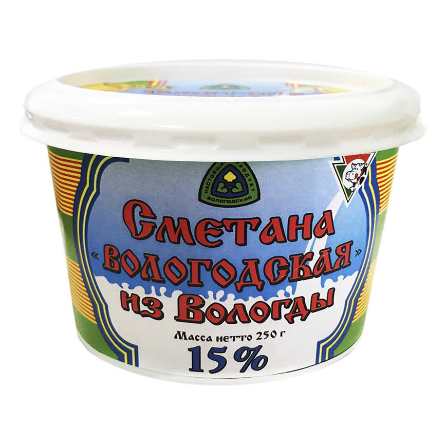 

Сметана Вологодская 15% 250 г