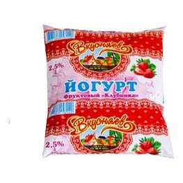 

Йогурт Вкусняев клубника 2,5% 430 г бзмж