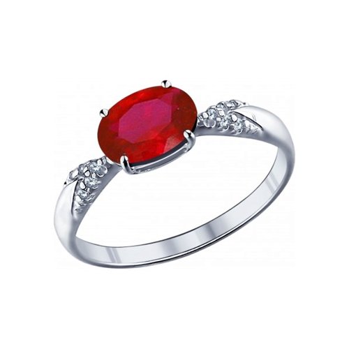 

Кольцо из серебра р. , SOKOLOV 84010020, корунд\фианит, 84010020